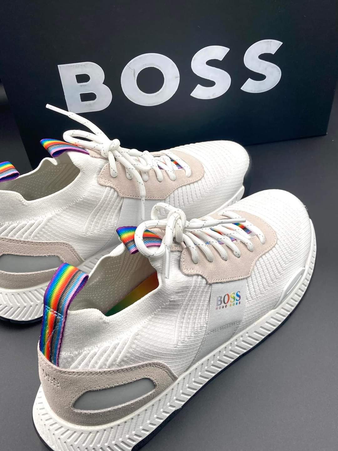 Boss men's titanium runn pride sneakers